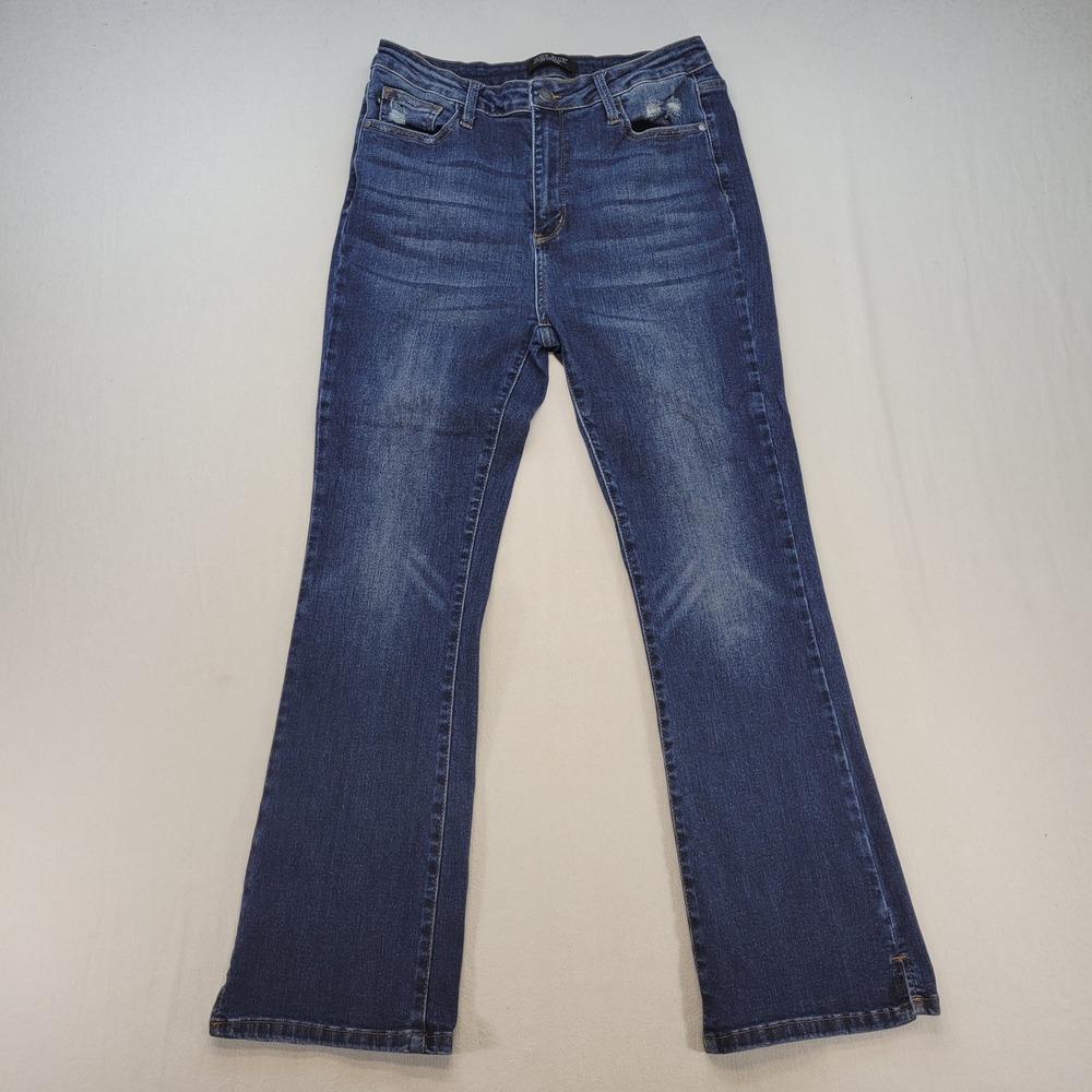 Judy Blue Bootcut Jeans Womens 13/31 Blue Dark Wash High Rise Denim